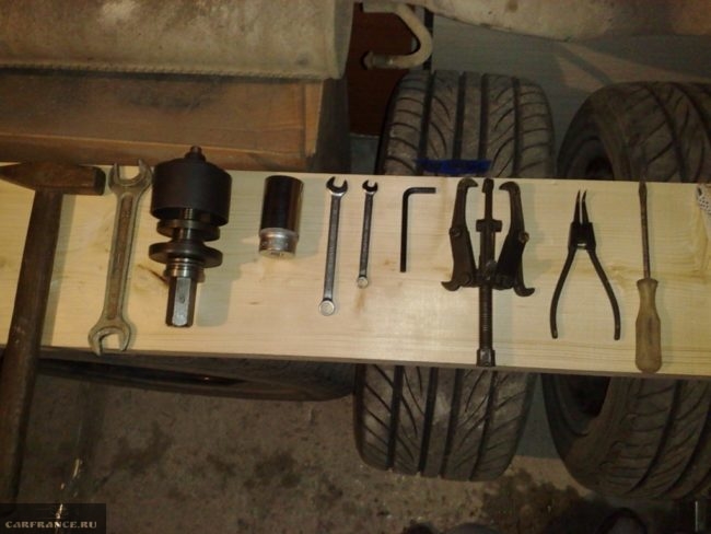Инструмент для выполнения работ по замене ступицы на ВАЗ-2112