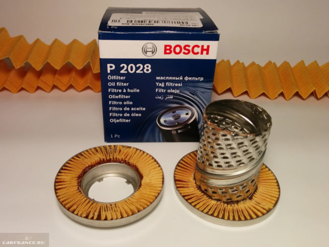 Масляный фильтр Bosch 0 986 452 044 в разрезе на Форд Фокус 2