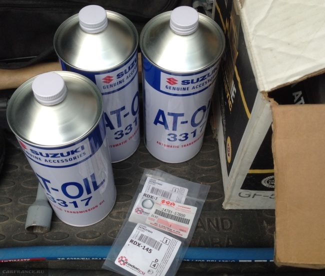 Трансмиссионное масло AT-OIL 3317 для замены в АКПП автомобиля Сузуки Гранд Витара