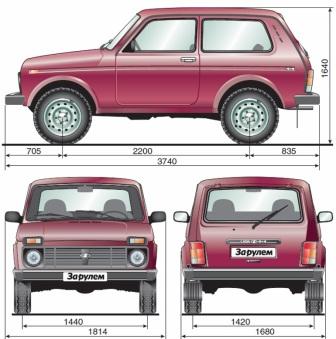 компоновка ВАЗ-2121 Нива