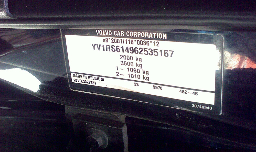 VIN-код Volvo
