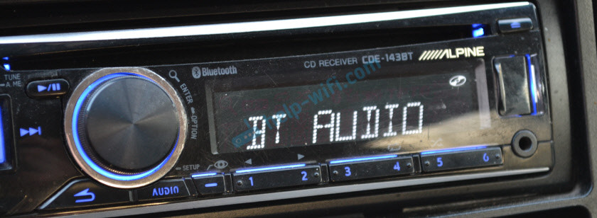 Активация режиме Bluetooth Audio на автомагнитоле