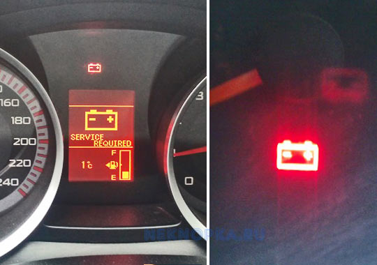Почему на панели авто светится индикатор аккумулятора