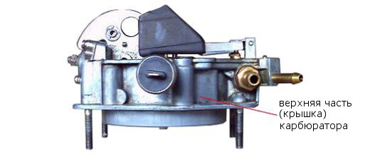 перевернутая крышка карбюратора Солекс