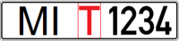 Belarus temporary license plate - MI T 1234.png